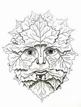 Man Green Greenman Sycamore Coloring Stencil Wood Pages Patterns Deviantart Adult Icolor Pyrography Drawings Choose Board Carving Faces Colouring Gardens sketch template
