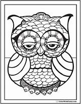 Coloring Geometric Pages Owl Drawing Complex Printable Kids Mosaic Simple Colouring Designs Mandala Print 3d Animal Color Adults Colorwithfuzzy Detailed sketch template