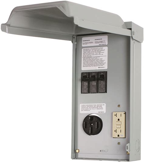 ge ge1lu502ss rv power outlet panels outdoor nema 3r 70 amp
