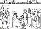 Lepers Heals Jesus Coloring Ten Divyajanani sketch template