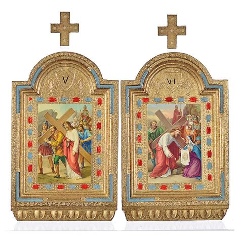 crucis  stazioni altarini stampa su legno  cm vendita  su holyart