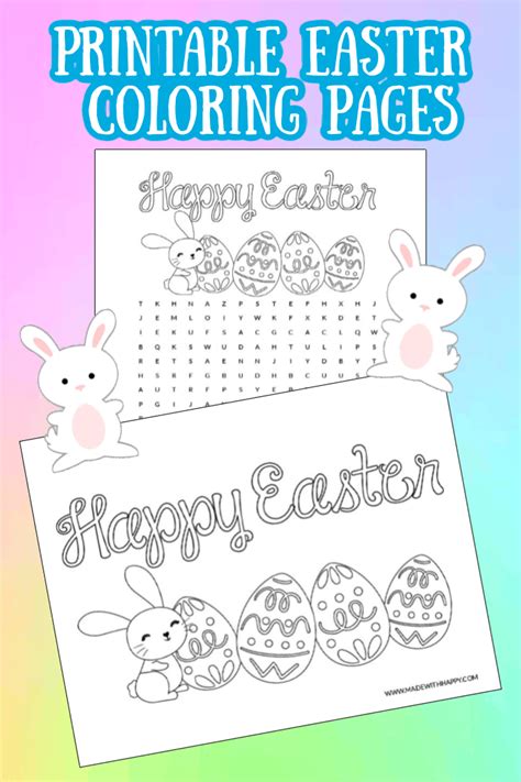 happy easter coloring pages  kids  printable