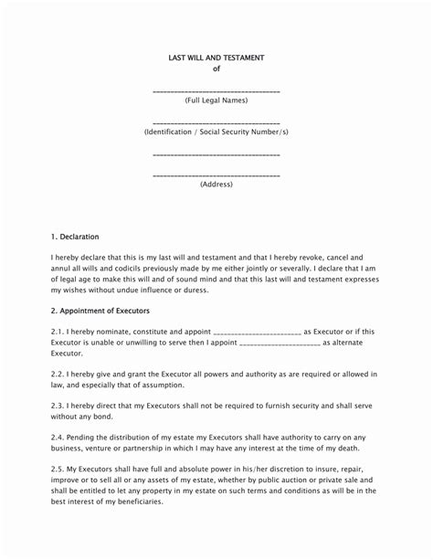 template  printable uk    testament forms printable