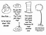Seuss Bookmarks sketch template