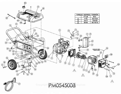coleman generator parts diagram