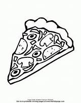 Coloring Pages Pizza Topping Related sketch template