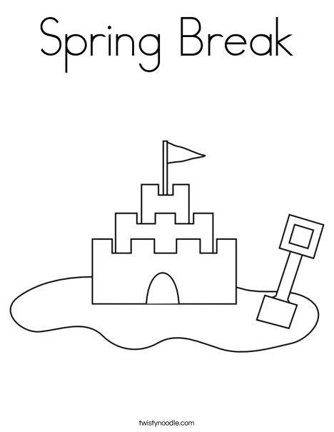 spring break coloring page twisty noodle summer coloring pages