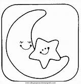 Moon Coloring Pages Star Stars Printable Color Paint Luna Drawing Mond Nature Und Choose Board Stern Template Ausmalen Malvorlagen Cartoon sketch template