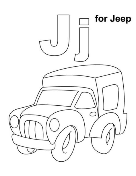 jeep coloring pages printable  coloringfoldercom alphabet