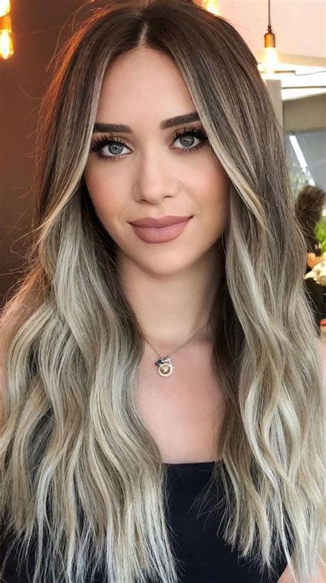 spring hair color ideas styles   bright blonde balayage
