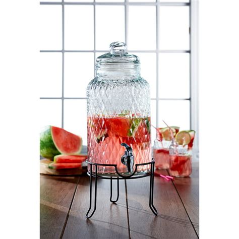 Style Setter Quilted Beverage Dispenser 1 5 Gal With Rack 10 25 X 18