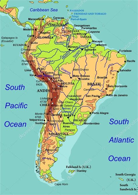 karta oever sydamerika vektor illustration stock vektor  axelwolf