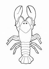 Coloring Lobster Popular sketch template