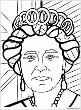 Queen Coloring Elizabeth Pages Britto Romero Printable Queens Color Drawing Template Kids Pop Print Adults Book Graffiti Clipartmag Cartoon Popular sketch template