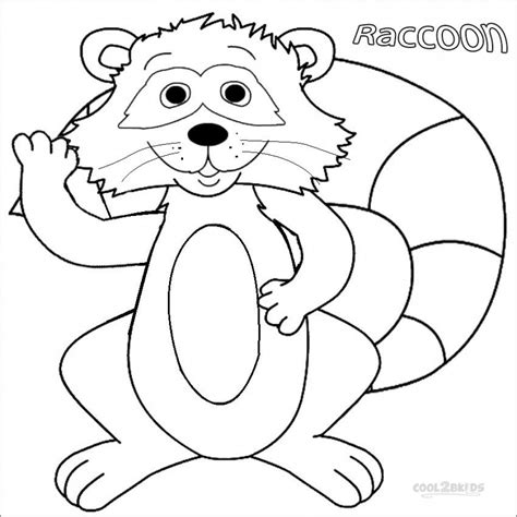 chester raccoon coloring page