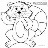 Raccoon Procione Coloringbay Cool2bkids sketch template