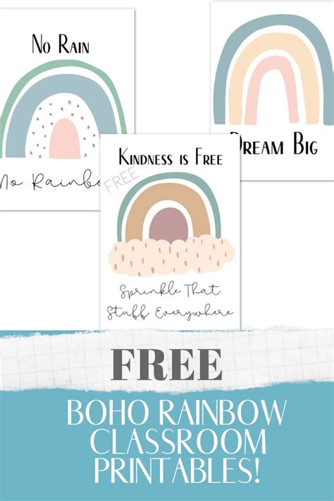 boho rainbow classroom printables  resources  teachers