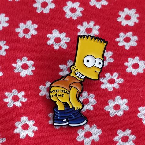Bart Showing His Butt Simpson From The Simpsons Enamel Pin Etsy