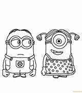 Pages Minion Two Coloring Despicable Color Online sketch template