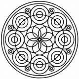 Mandala Mandalas Spiral Círculos Adults Imprimir Silhouetten Designlooter Kleurplaten sketch template