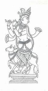 Madhubani Ganesha sketch template