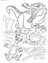 Dinosaurs Age Ice Rudy Coloring Sid Cartoons Pages Dinosaur Dawn Mother sketch template