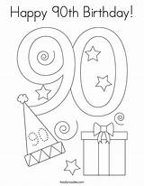 Coloring 90th Birthday Happy Built California Usa sketch template