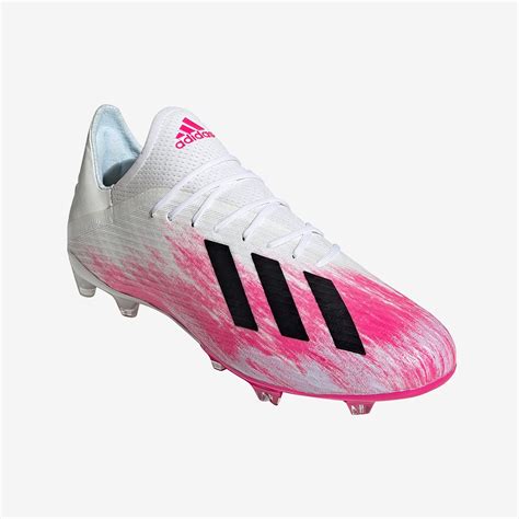 adidas   fg footwear whitecore blackshock pink firm ground mens boots prodirect