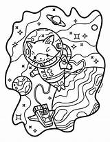 Coloring Pages Space Tumblr Drawing Makli Studio Recently Made Set Color Printable Cats Meeting Wonder Cat Kitty Pretty Print Tess sketch template