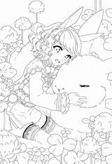 Lineart Colouring Kawaii Sketches sketch template