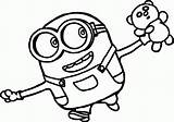 Minion Bob Coloring Pages Printable Doll Versions Poses Azcoloring Via sketch template