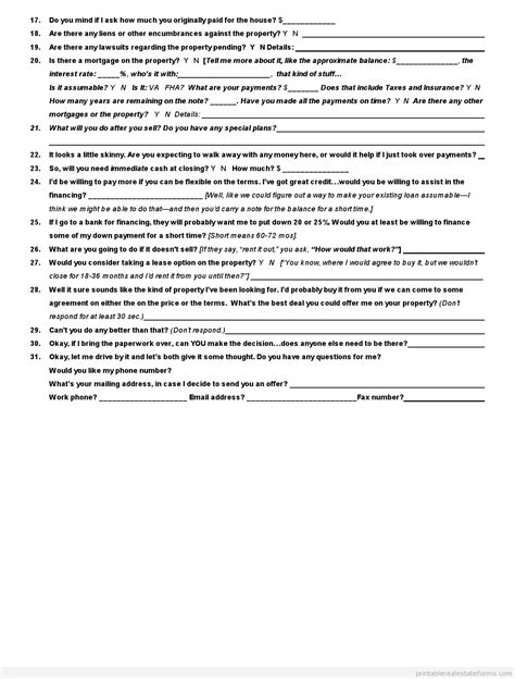 pdffree printable property information sheet template