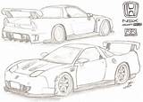 Honda Drawing Civic Hatchback Nsx Template sketch template