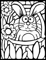 Easter Coloring Stained Glass Colouring Spring Grab Assessment Sheet Lines Pages Sheets Bunny Color Place Writing Value Thick Teaching They sketch template