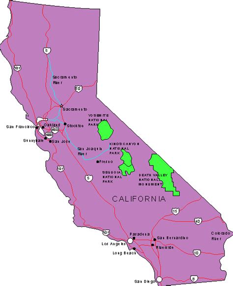 california maps map  california