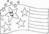 Flag Usa Coloring Star Smiling Pages sketch template
