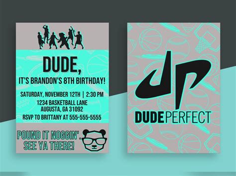 dude perfect invitation dude perfect birthday dude perfect party