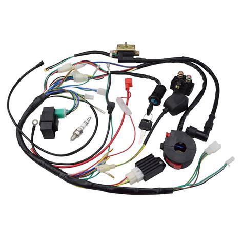 buy goofit full electrics wiring harness coil rectifier cdi solenoid spark plug replacement
