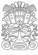 Mayan Maya Coloring Mask Pages Printable Drawing Kids Calendar Masks Supercoloring Aztec Ancient Coloriage Template Masque Tattoo Pyramid Opera Sydney sketch template