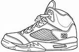 Jordans Chaussure Outlines Scarpe Schoenen Getdrawings Feuilles Croquis Getcolorings Coloringpagesfortoddlers Weddingshoes Colori sketch template