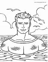 Aquaman Coloring Pages Cartoon Kids Printable Color Sheets Character Print Book Sheet Fun Found Getcolorings Dc Back sketch template