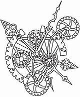 Clock Gears Alchemy Clockwork Clocks Cogs Urbanthreads Catrinas Colorear Getdrawings Zentangle Coccinelle sketch template