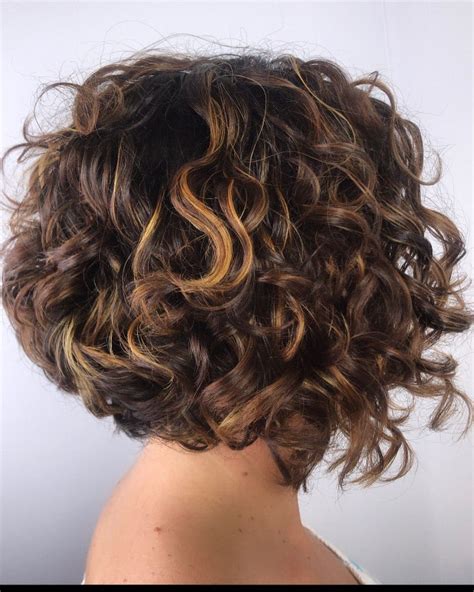 Collection Of Chin Length Curly Layered Inverted Bob 46