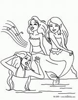 Coloring Pages Mermaids Mako Mermaid Singing Popular sketch template