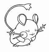 Dedenne Pokemon Coloring Pages Getcolorings Draw Drawing Getdrawings sketch template