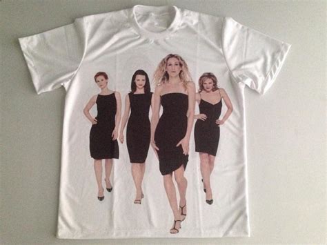 sex and the city t shirt with logo and all over printed picture t
