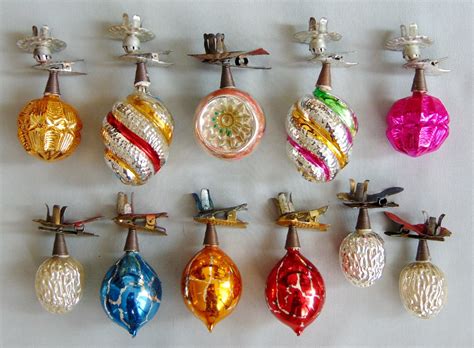 German Antique Vintage Glass Christmas Tree Ornaments Candle