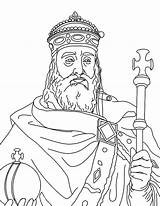 Charlemagne King Coloring Pages Colouring Kidsplaycolor History sketch template