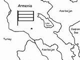 Armenia Map Worksheet Flag Handout Printable Teaching Introductory Geography sketch template