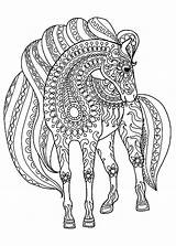 Mandala Ausmalbilder Erwachsene Pferde Entspannung sketch template